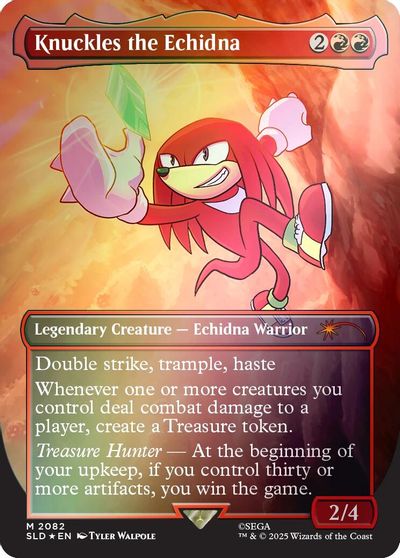 Knuckles the Echidna (Rainbow Foil) card art