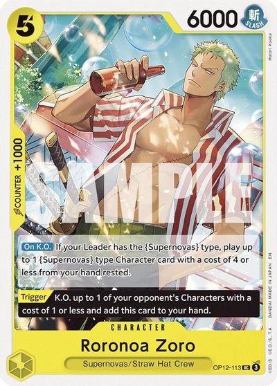 Roronoa Zoro (113) card art