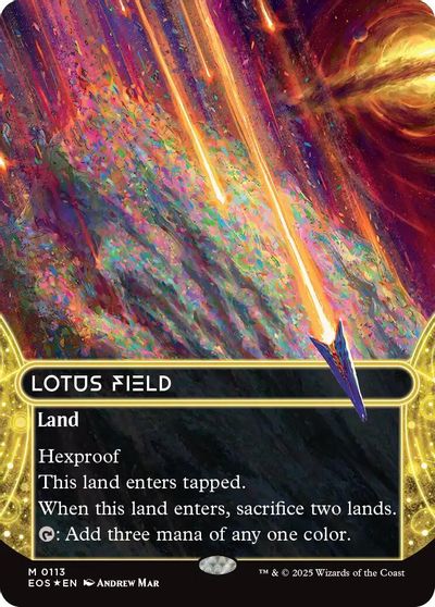 Lotus Field (0113) (Borderless) (Galaxy Foil) card art
