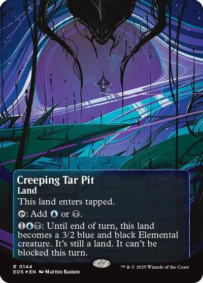 Creeping Tar Pit (0144) (Borderless) (Galaxy Foil) card art