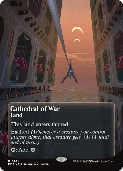 Cathedral of War (0141) (Borderless) (Galaxy Foil) card art