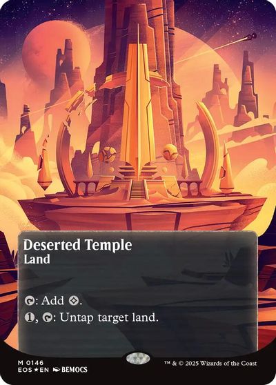 Deserted Temple (0146) (Borderless) (Galaxy Foil) card art
