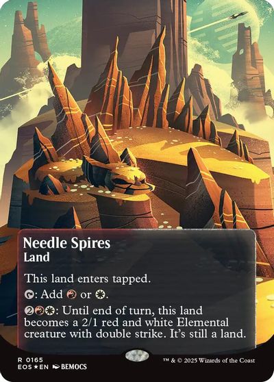 Needle Spires (0165) (Borderless) (Galaxy Foil) card art