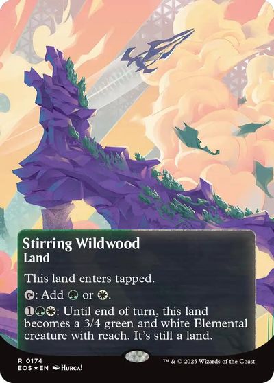 Stirring Wildwood (0174) (Borderless) (Galaxy Foil) card art