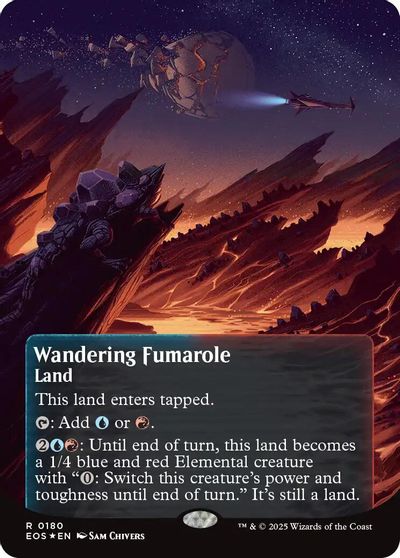 Wandering Fumarole (0180) (Borderless) (Galaxy Foil) card art