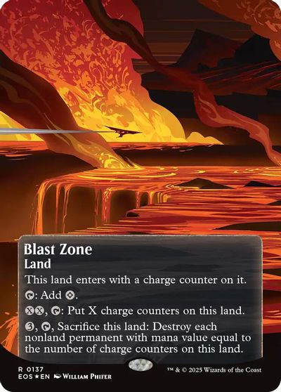 Blast Zone (0137) (Borderless) (Galaxy Foil) card art