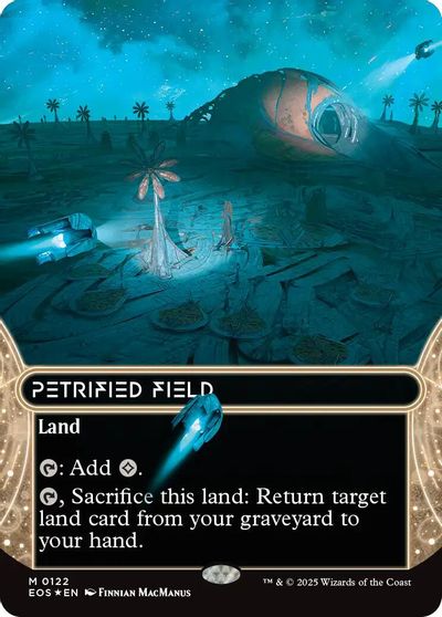 Petrified Field (0122) (Borderless) (Galaxy Foil) card art