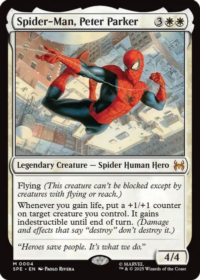Spider-Man, Peter Parker card art
