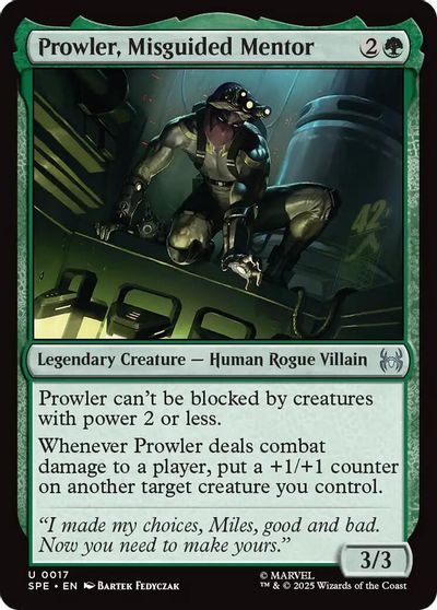 Prowler, Misguided Mentor card art