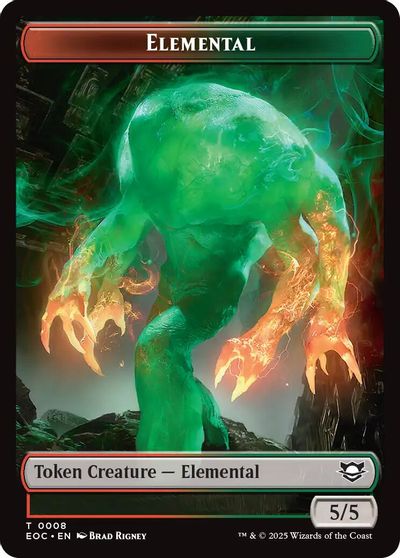 Elemental (0008) // Gnome Double-Sided Token card art
