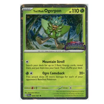 Teal Mask Ogerpon (Twilight Masquerade Stamp) card art