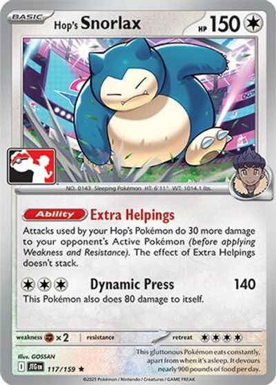 Hop's Snorlax card art