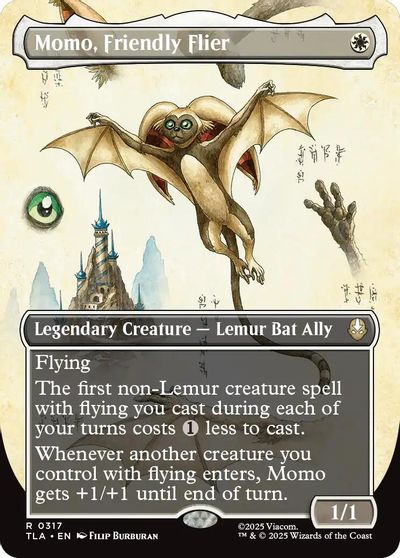 Momo, Friendly Flier (Borderless) card art
