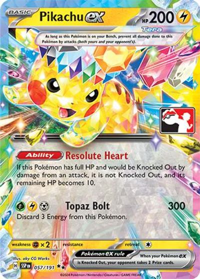 Pikachu ex - 057/191 card art