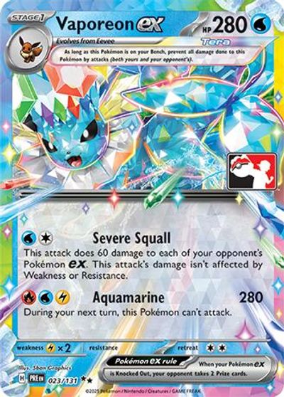 Vaporeon ex - 023/131 card art