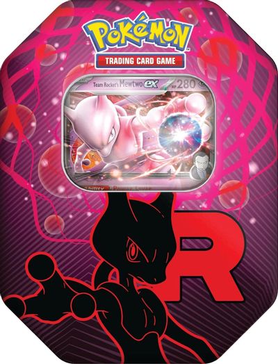 Team Rocket Tin [Team Rocket's Mewtwo ex] (International Version) card art