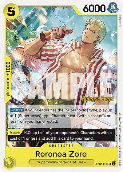 Roronoa Zoro (113) card art
