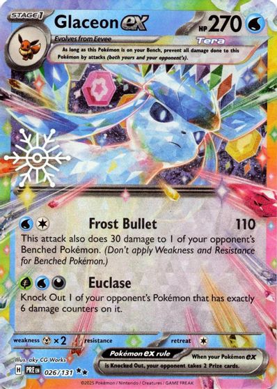 Glaceon ex - 026/131 (Holiday Calendar) card art