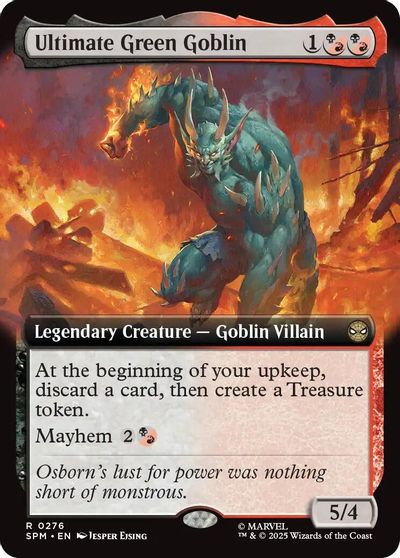 Ultimate Green Goblin (Extended Art) card art