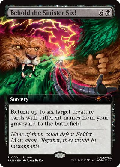 Behold the Sinister Six! card art