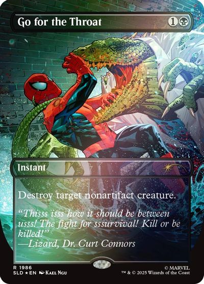 Go for the Throat (Rainbow Foil) card art