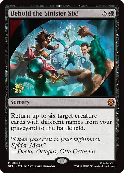 Behold the Sinister Six! card art