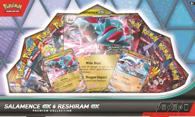 Salamence ex & Reshiram ex Premium Collection card art