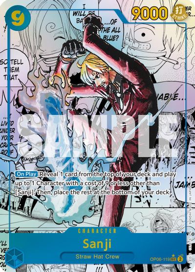 Sanji - OP06-119 (Manga) card art