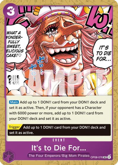 It's to Die For (Reprint) card art