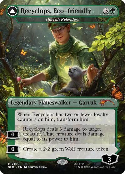 Recyclops, Eco-friendly - Garruk Relentless card art