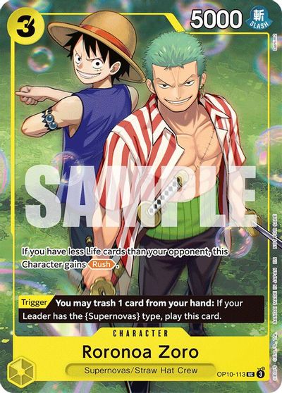Roronoa Zoro (Learn Together Deck Set - Set Sail Event) card art