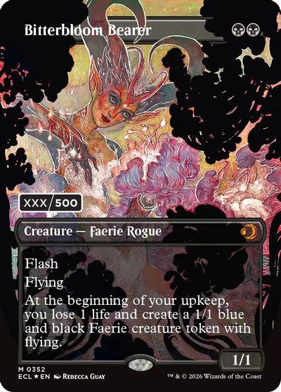 Bitterbloom Bearer (Borderless) (Serial Numbered) card art