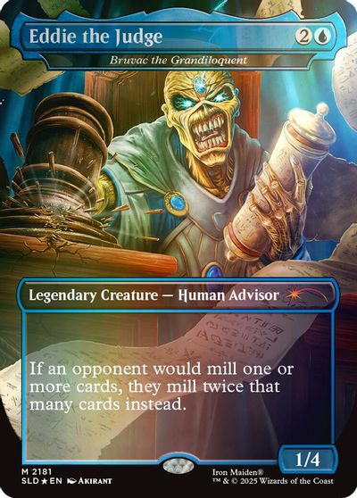 Eddie the Judge - Bruvac the Grandiloquent (Rainbow Foil) card art