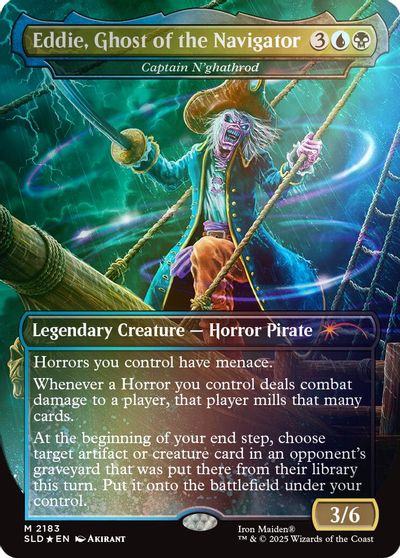 Eddie, Ghost of the Navigator - Captain N'ghathrod (Rainbow Foil) card art