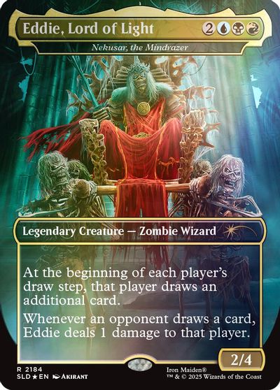 Eddie, Lord of Light - Nekusar, the Mindrazer (Rainbow Foil) card art