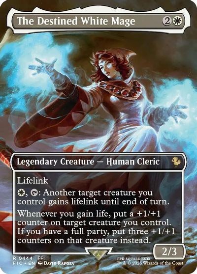 The Destined White Mage (Borderless) card art