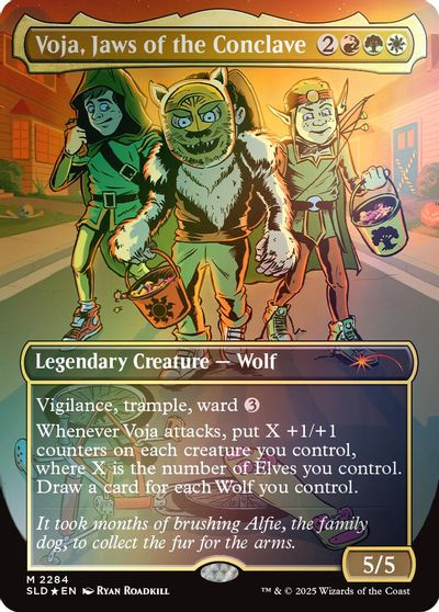 Voja, Jaws of the Conclave (Rainbow Foil) card art