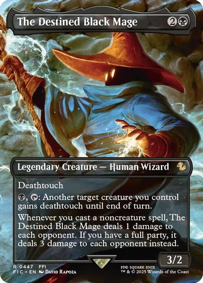The Destined Black Mage (Borderless) card art
