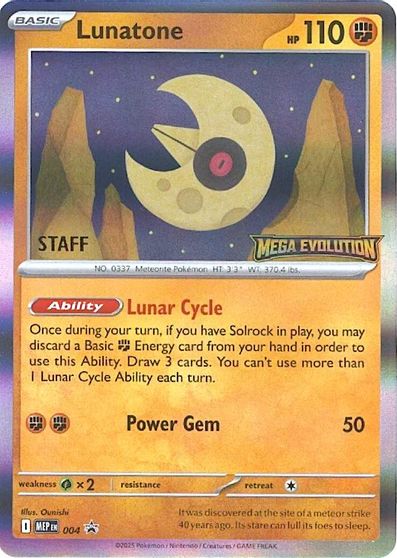 Lunatone - 004 [Staff] card art