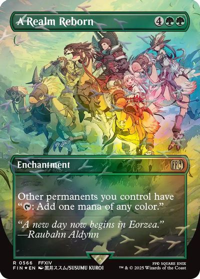 A Realm Reborn (Borderless) (Chocobo Track Foil) card art