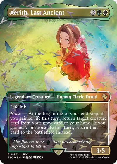Aerith, Last Ancient (Borderless) (Chocobo Track Foil) card art