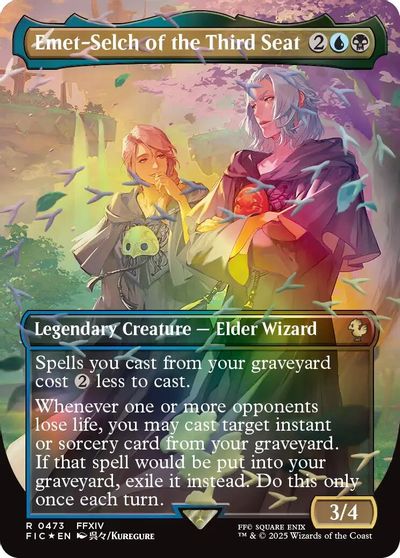 Emet-Selch of the Third Seat (Borderless) (Chocobo Track Foil) card art