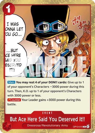 But Ace Here Said You Deserved It!! card art