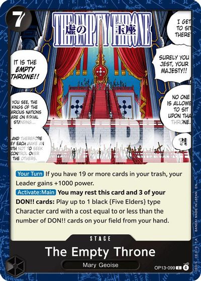 The Empty Throne card art