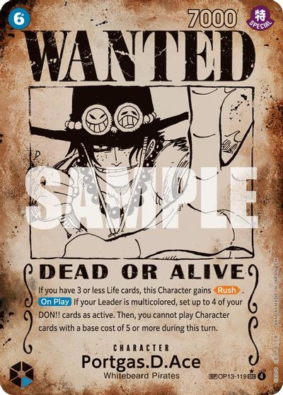 Portgas.D.Ace (119) (Wanted Poster) card art