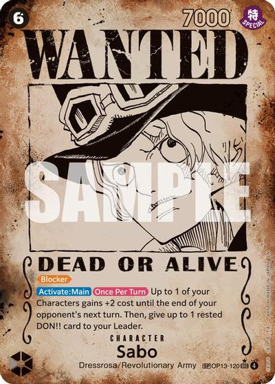Sabo (120) (Wanted Poster) card art