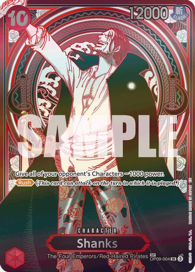 Shanks - OP09-004 (SP) (Silver) card art