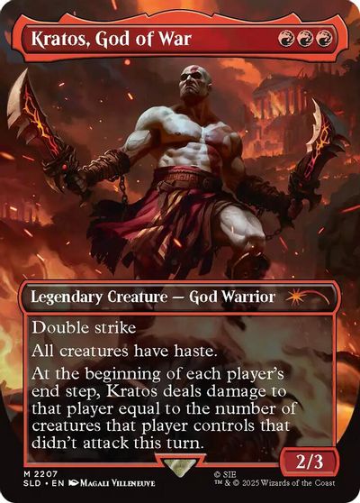 Kratos, God of War card art