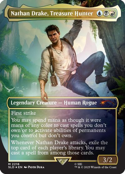 Nathan Drake, Treasure Hunter (Rainbow Foil) card art