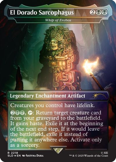 El Dorado Sarcophagus - Whip of Erebos (Rainbow Foil) card art